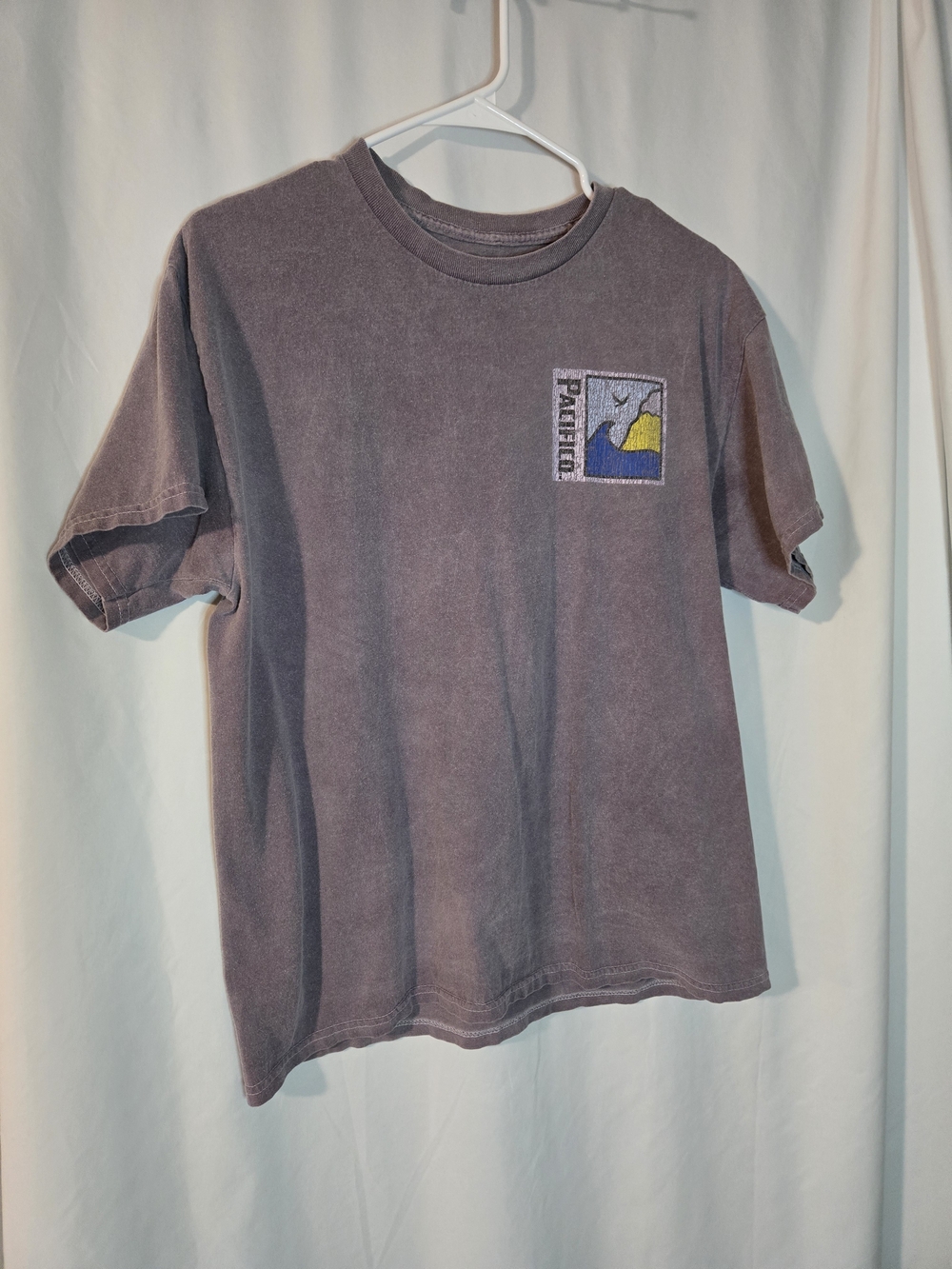 Pacifica Faded Plum Short Sleeve Tee with Small Chest Patch